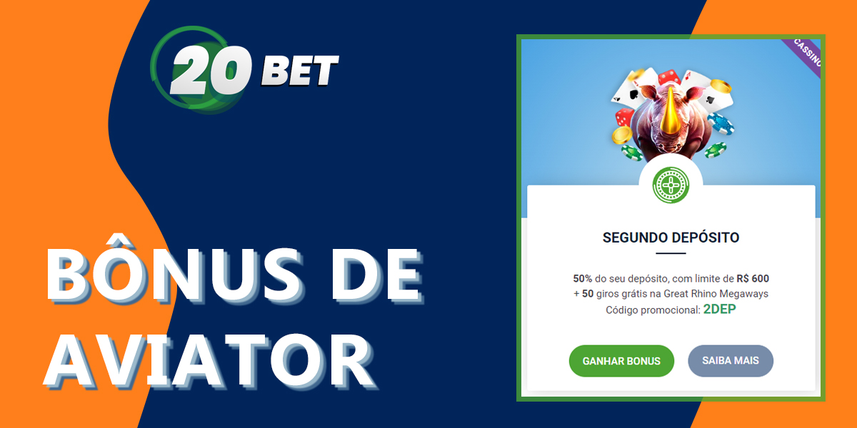 Lista de bônus disponíveis para os usuários do 20Bet jogarem Aviator