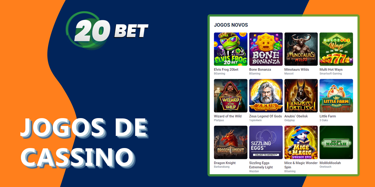 Que jogos os utilizadores brasileiros do 20Bet podem encontrar no site