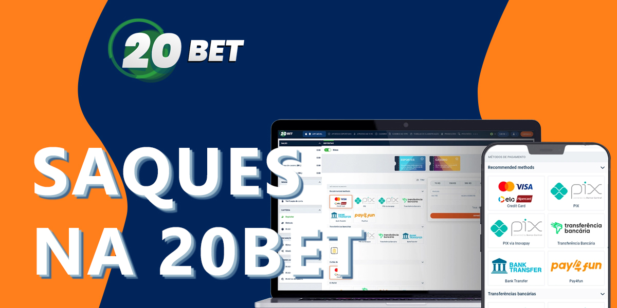 Que métodos de levantamento de fundos ganhos estão disponíveis no site 20Bet