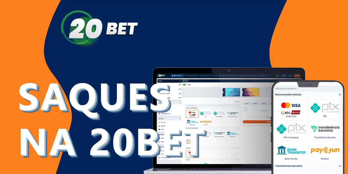 Que métodos de levantamento de fundos ganhos estão disponíveis no site 20Bet