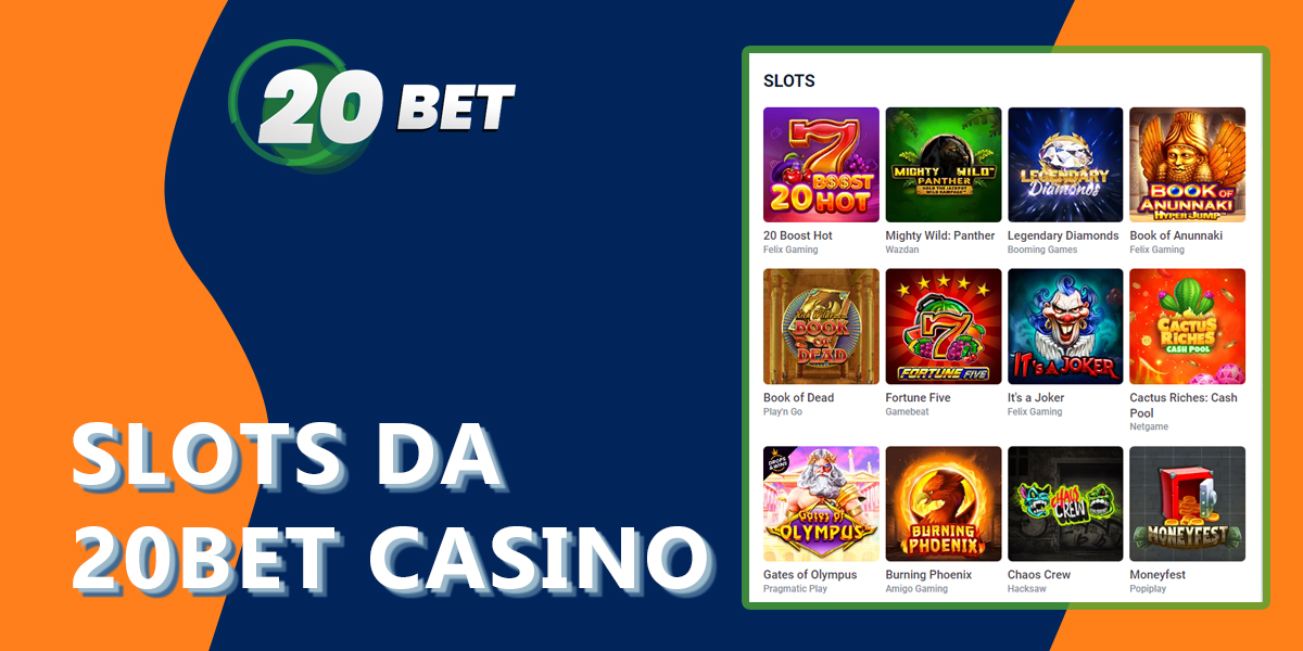 Características da secção de slots no site 20Bet Brasil