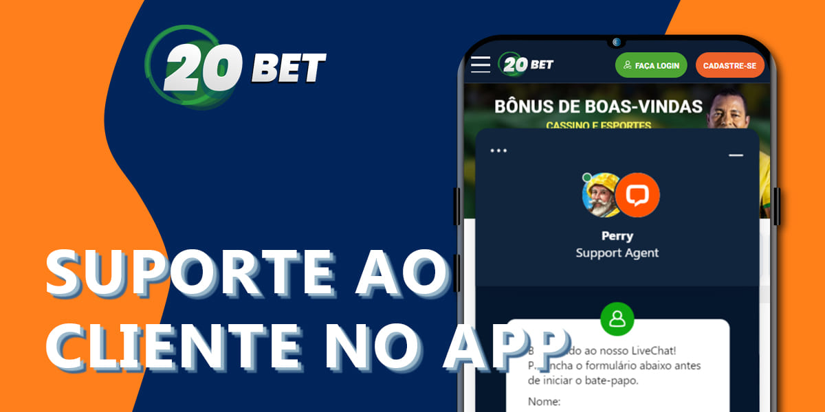 Como contactar o apoio 20bet na aplicação móvel